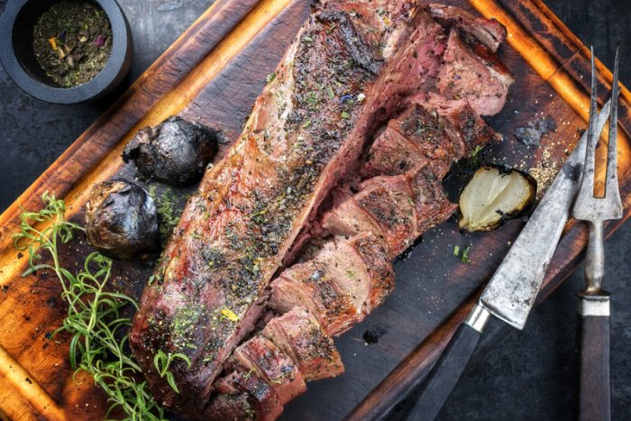 hertenrack van de barbecue